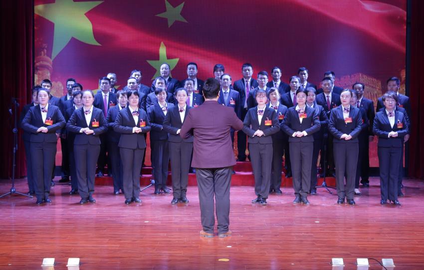 中国体育竞猜网2019年度工作动员大会---大合唱《团结就是力量》、《我爱你中国》